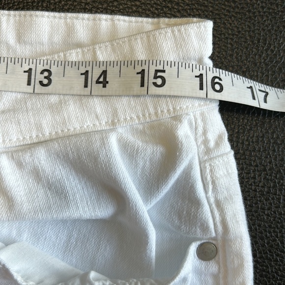 Eileen Fisher White Denim Skinny Organic Cotton Blend Straight Jean Sz 8 - Picture 11 of 13